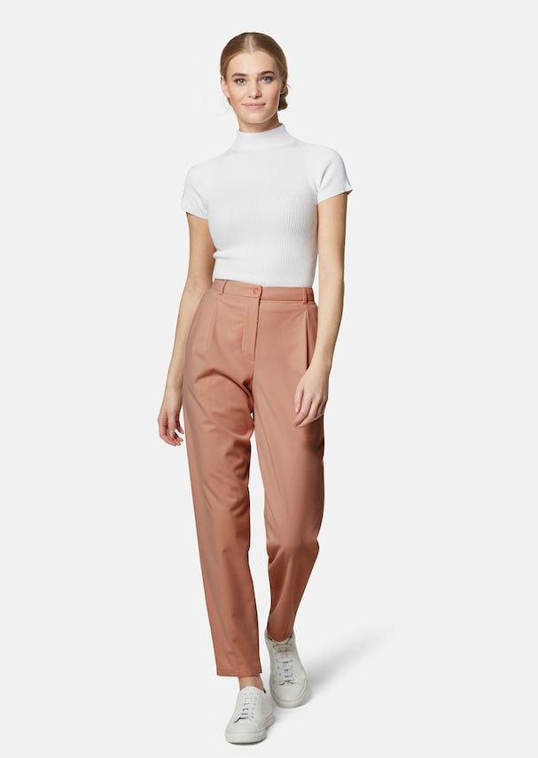 Pleated trousers in easy-care Ceramica fabric 1