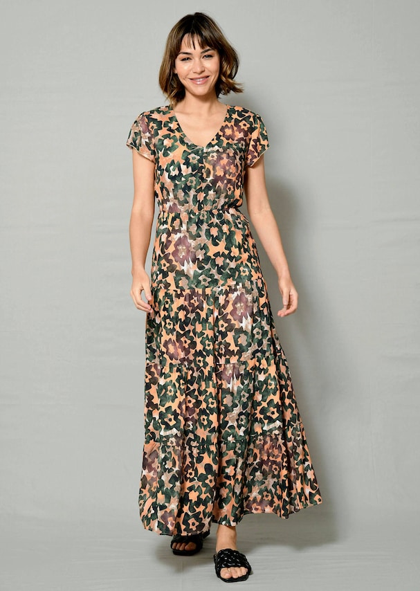 Strandkleid in allover Blumendruck 1