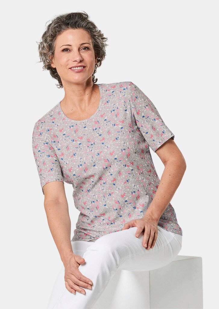 Pflegeleichtes Rundhalsshirt mit attraktivem Druck