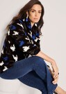 Verschlusslose Shirtjacke mit Hahnentrittmuster thumbnail 4