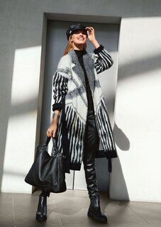 Verschlussloser Jacquard-Mantel thumbnail 2