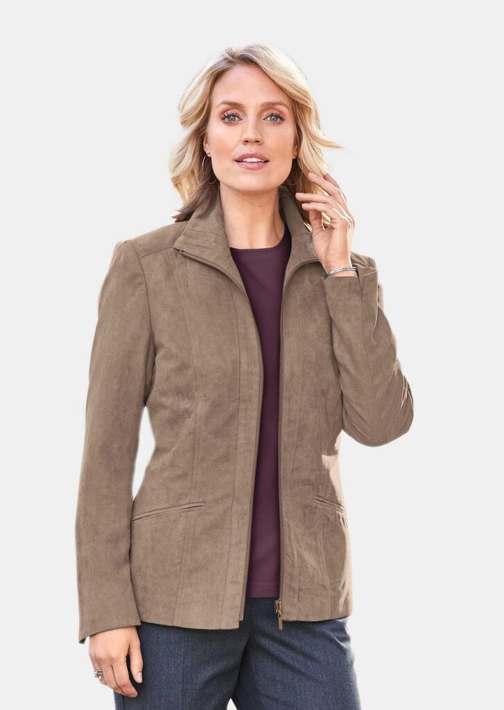 Pflegeleichte Lederimitatjacke
