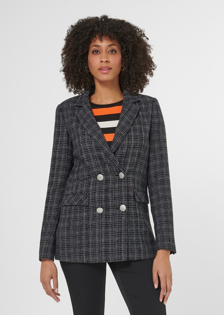 Classic blazer with silver-coloured buttons