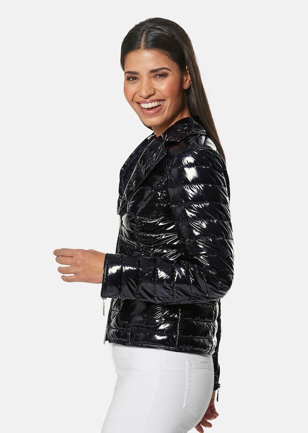 Quilted jacket with a glossy look 3