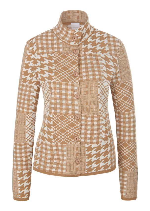 Elegant knitted blazer with polka dots