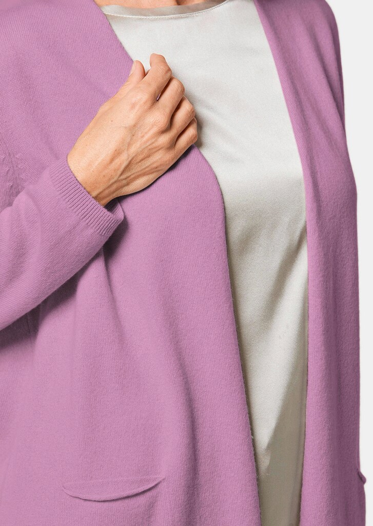 Kaschmir-Longstrickjacke