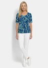 T-shirt en coton avec des fleurs féminines thumbnail 2