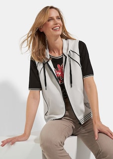 Gilet en jersey avec capuche et fermeture zippée thumbnail 4