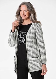 Cardigan avec motif jacquard élégant thumbnail 1