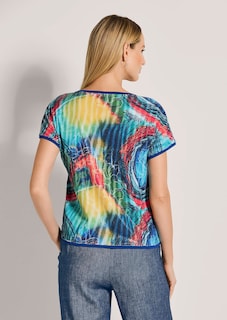 Rundhals-Shirt mit leuchtendem Pailletten-Print thumbnail 3