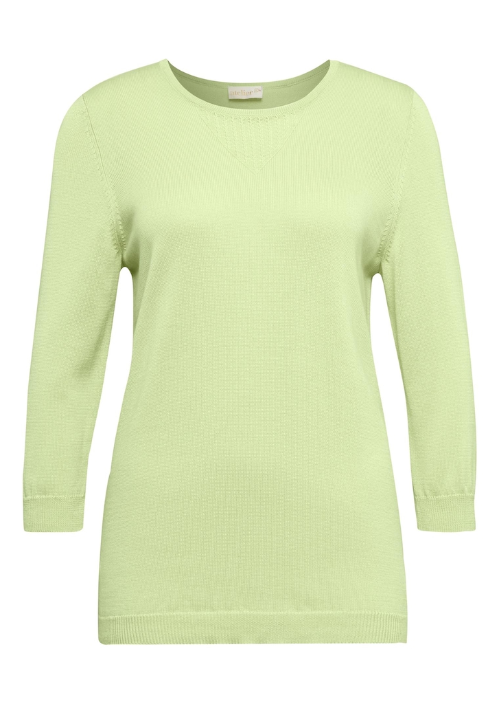 Zomerse, tricot pullover met ajourpatroon