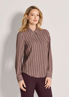 Geschmeidige Bluse mit geometrischem Muster thumbnail 1