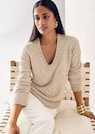 Strickpullover mit tonigem Floral-Muster thumbnail 7