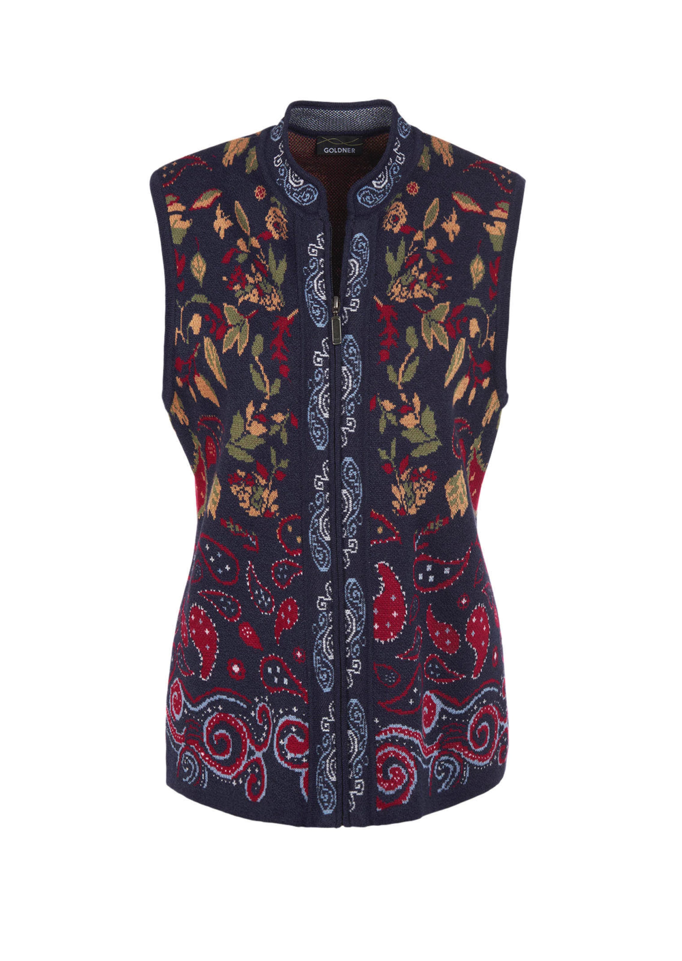 Tricot vest met luxueus jacquardmotief