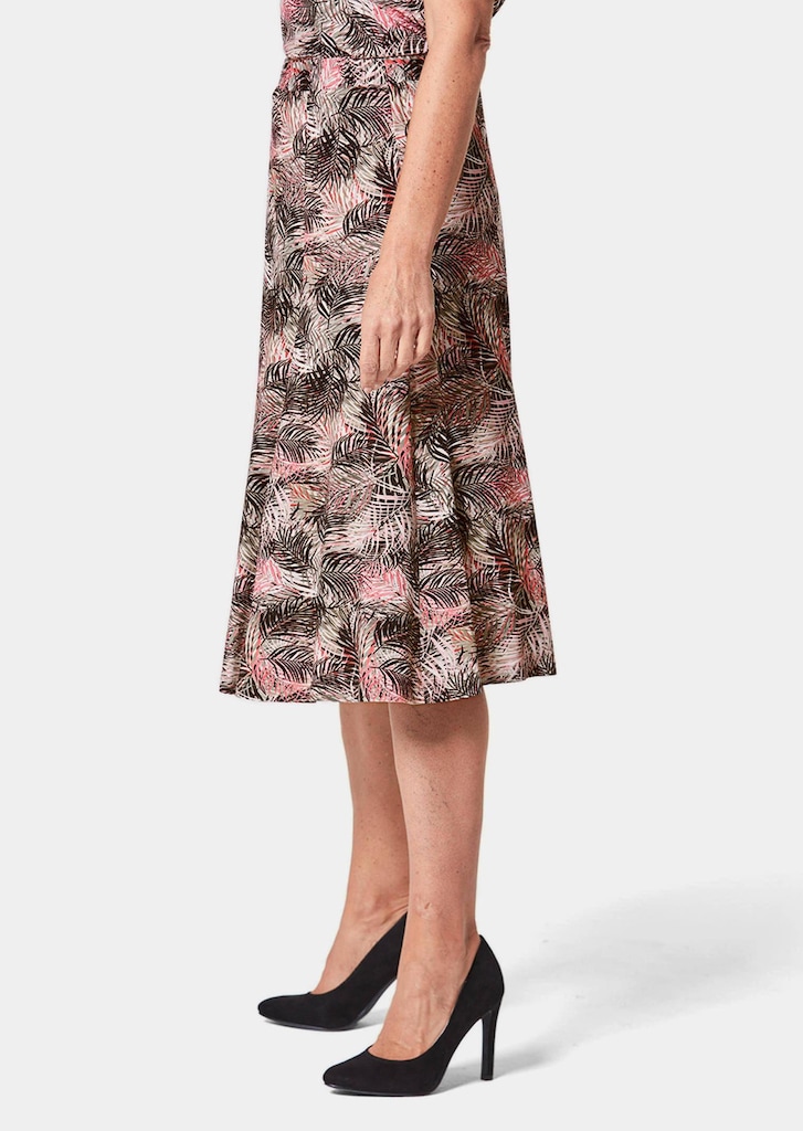 Gedessineerde rok in een comfortabele mix van viscose en elastan