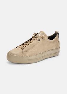 Sneakers en cuir avec laçage élastique thumbnail 1