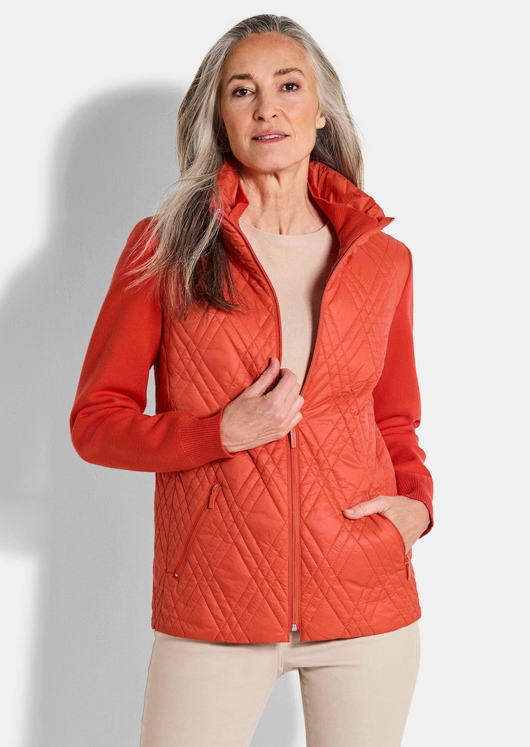 Veste de mi-saison matelassée avec tricot