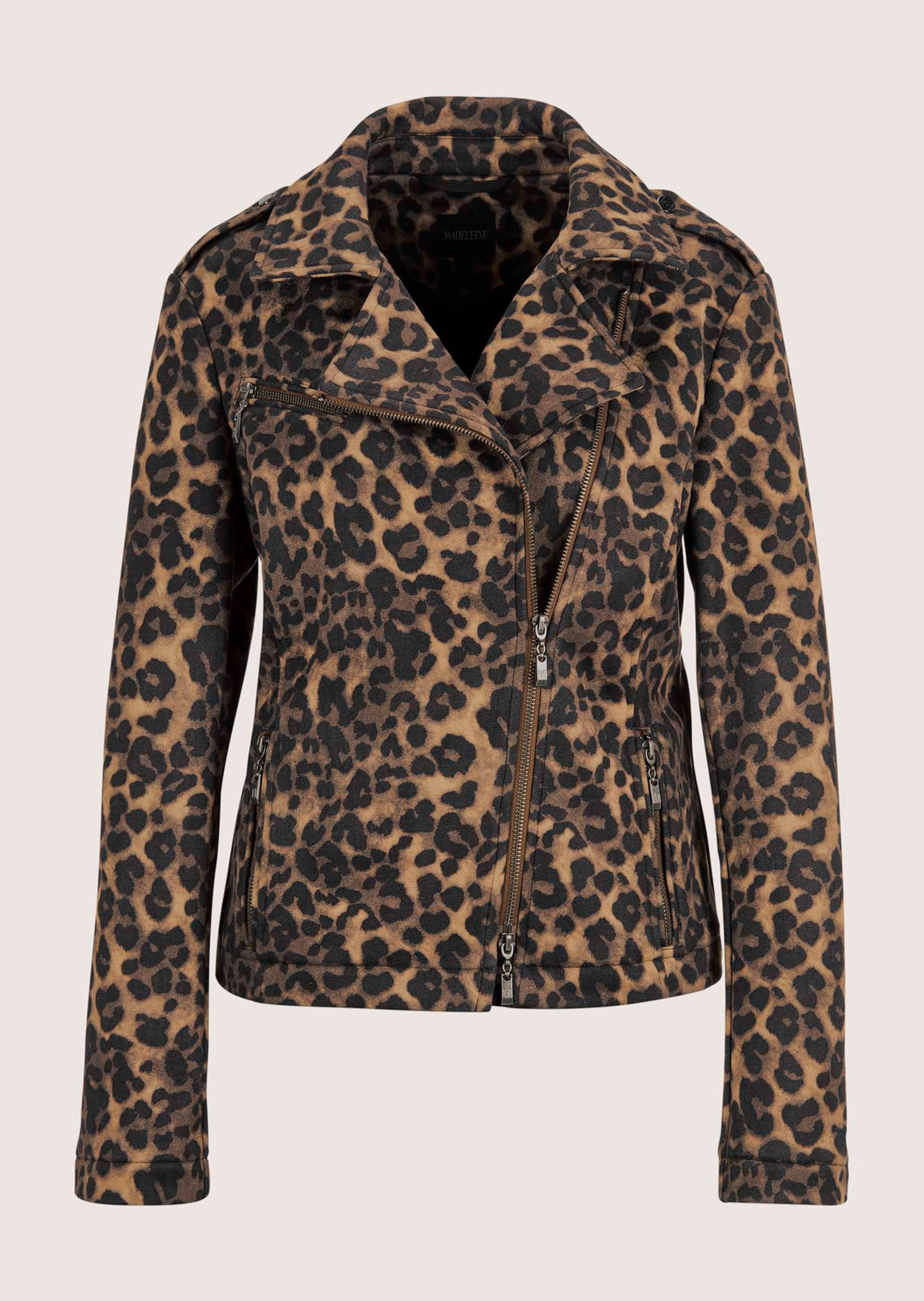 Biker-Jacke in bedruckter Scuba-Qualität