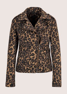 Biker-Jacke in bedruckter Scuba-Qualität thumbnail 6