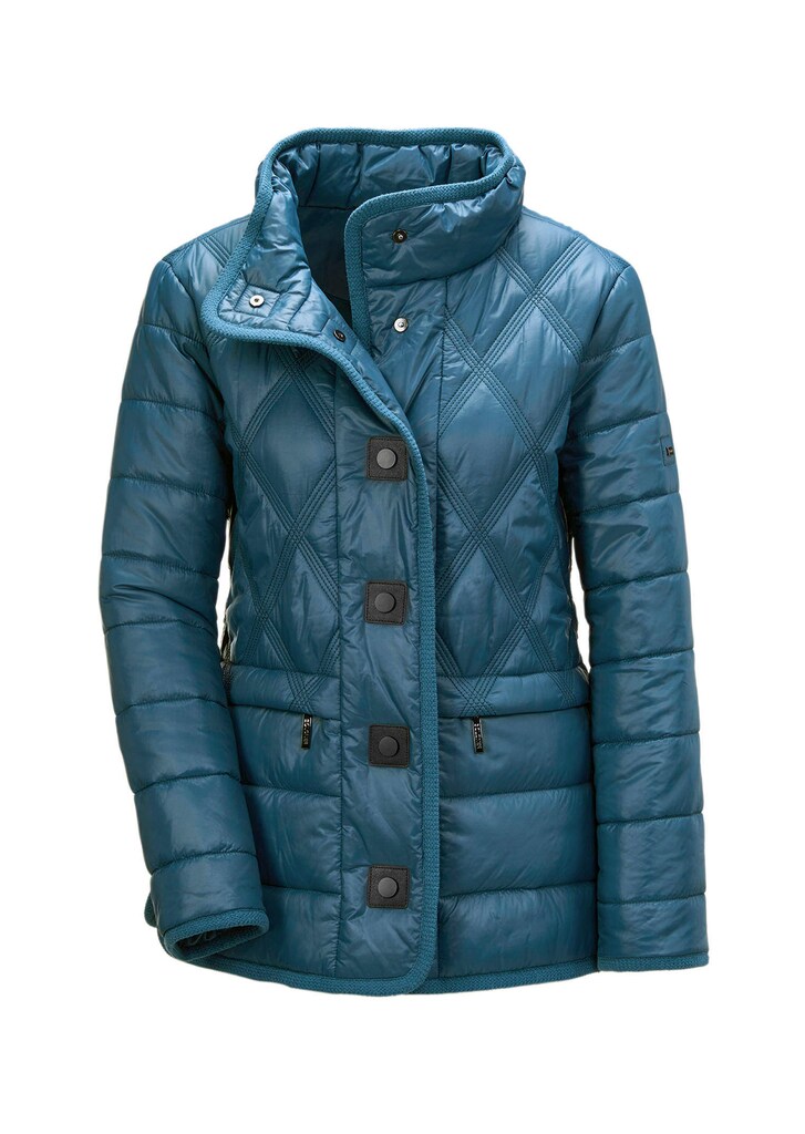 Steppjacke mit dekorativen Druckknöpfen