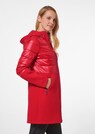 Lange Jacke im Materialmix mit Kapuze thumbnail 4