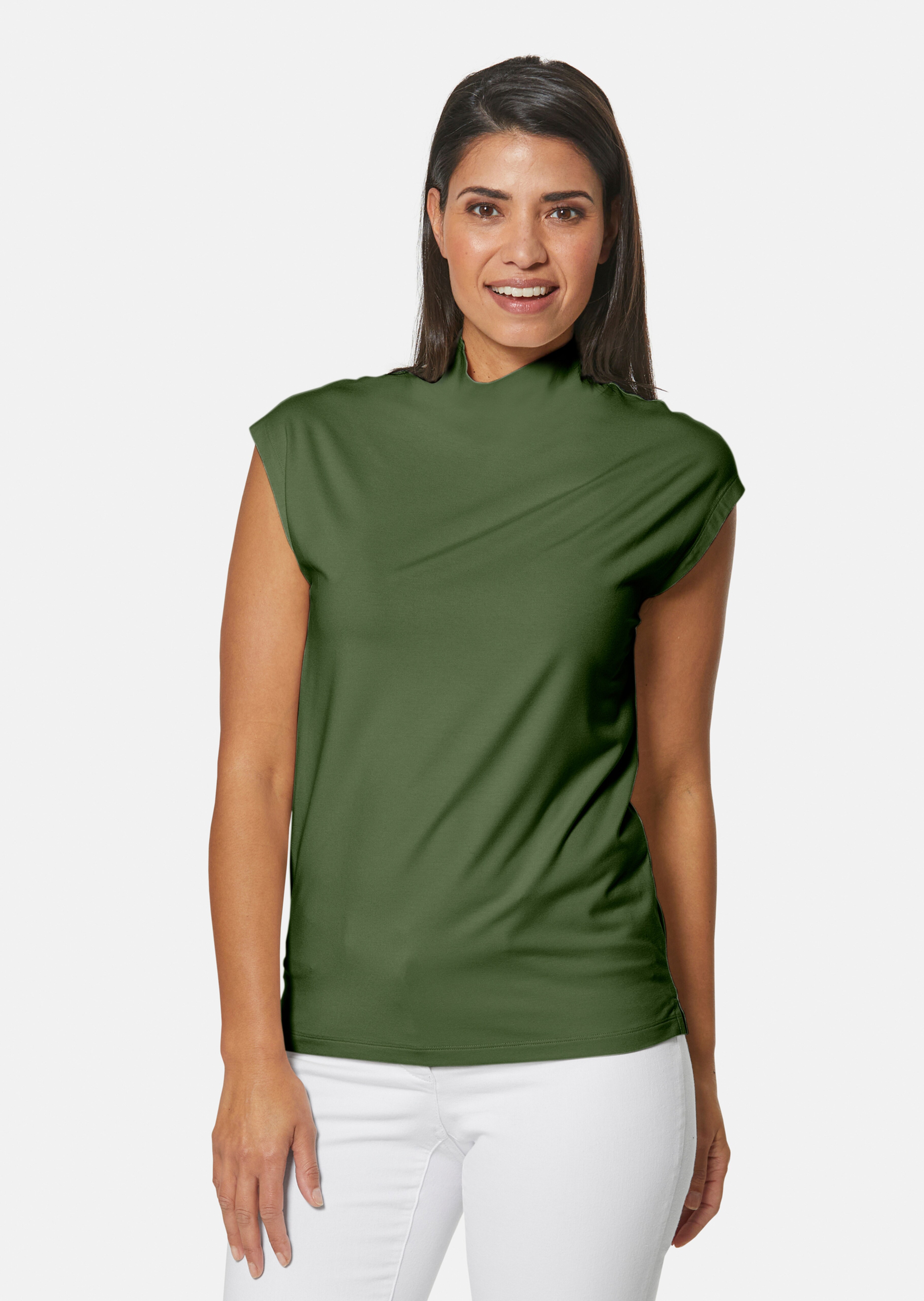 Ärmelloses Shirt mit Stehkragen