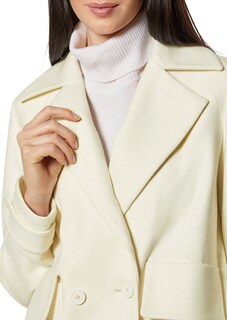 Double-breasted short blazer in boiled wool thumbnail 5