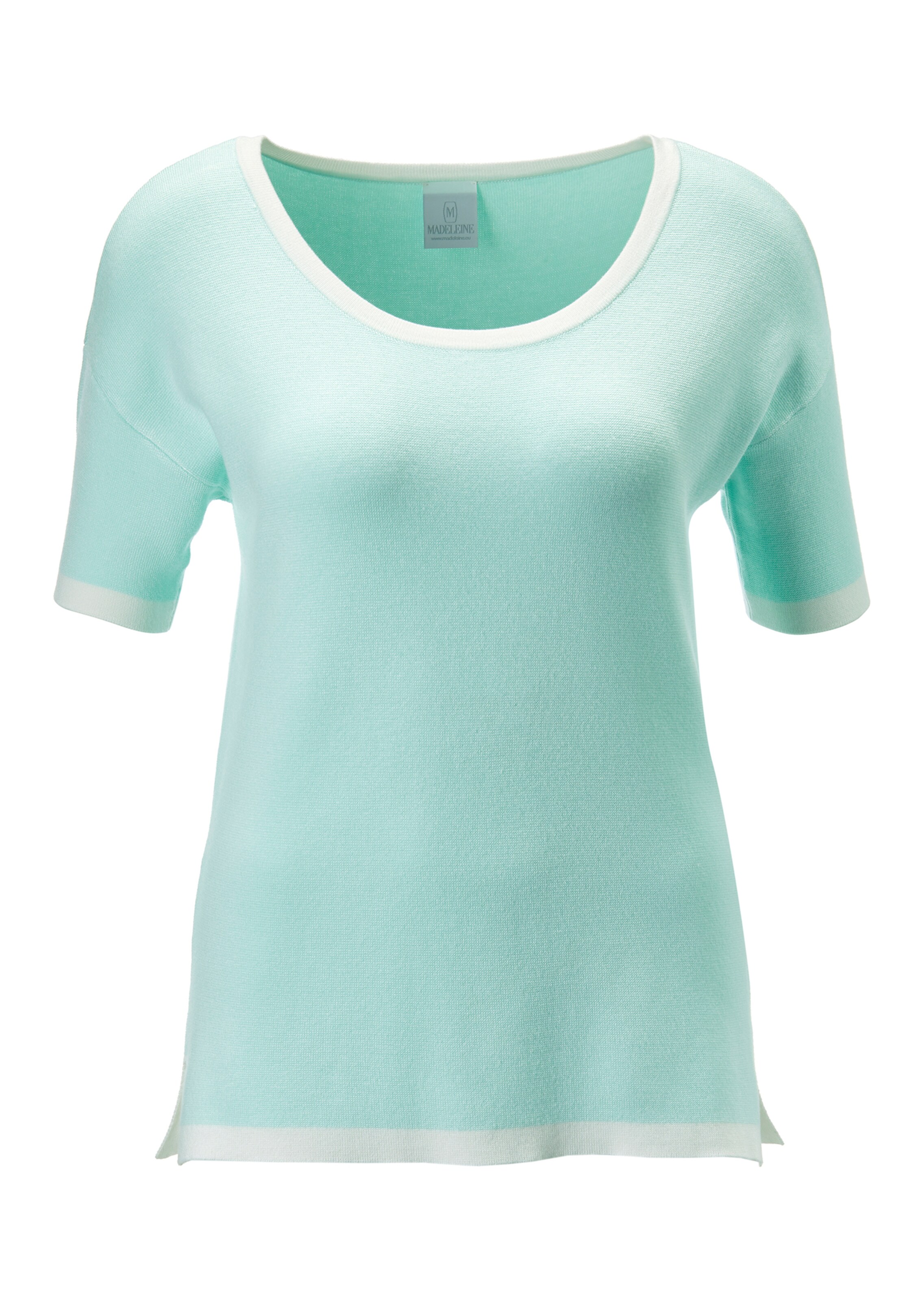 Kurzarm-Pullover aus Milano-Strick