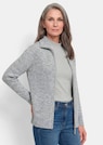 Strickjacke in Rippenstruktur mit Reißverschluss thumbnail 1