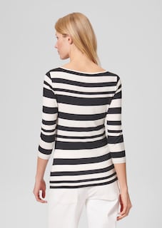 Striped shirt with boat neckline thumbnail 3