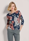 Kaschmir-Pullover mit modischem Blumenprint thumbnail 1