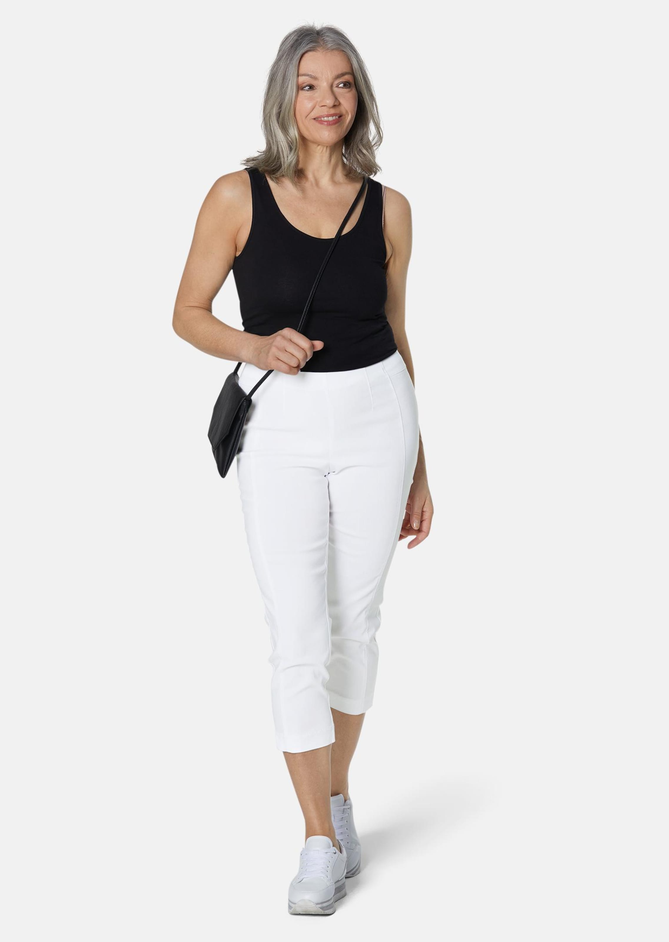 Pantalon super stretch 7/8 LOUISA - blanc - Gr. 255 de Goldner Fashion