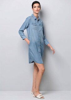 Hemdblusenkleid in Jeansoptik aus trageangenehmer Lyocellware thumbnail 6