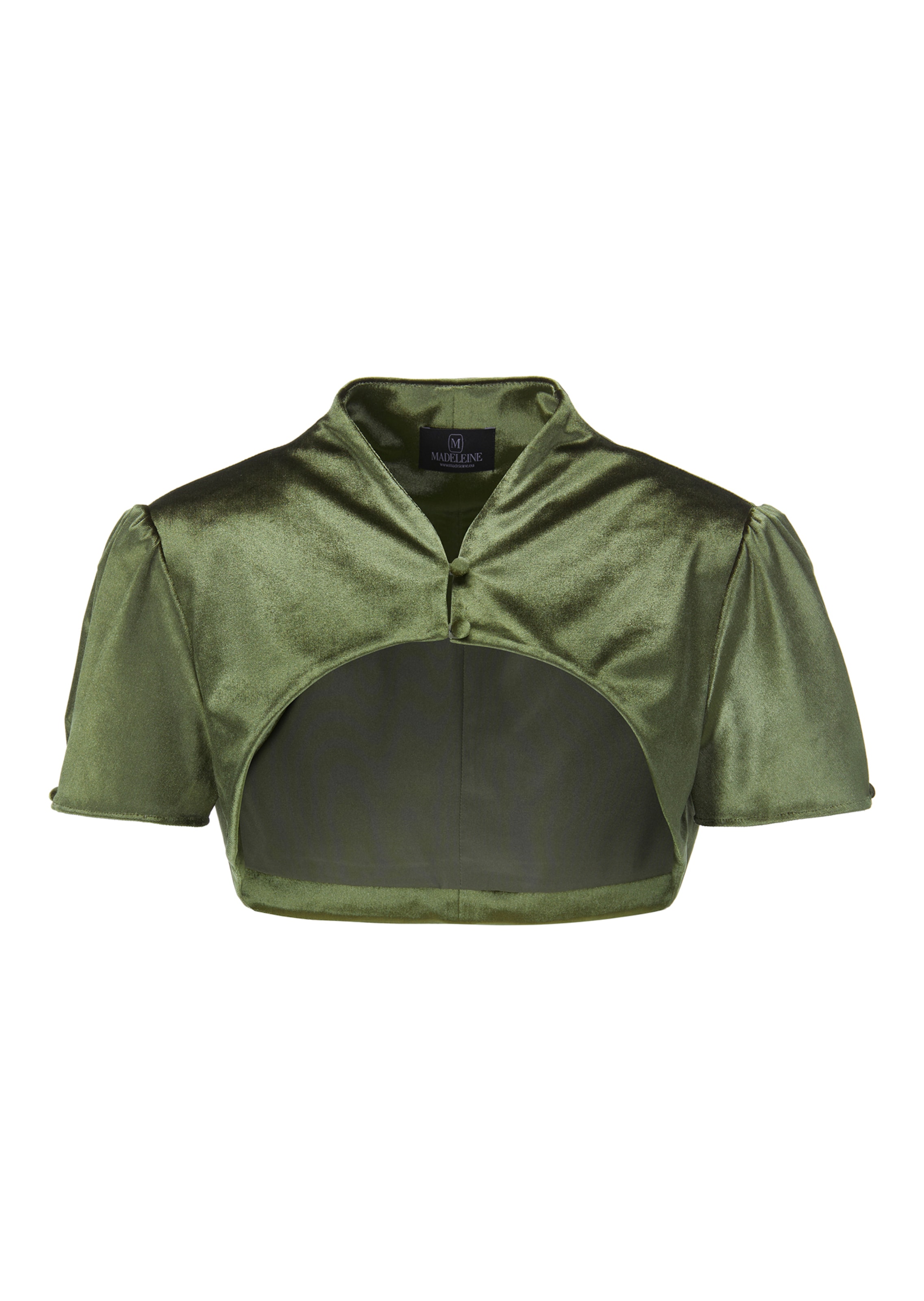 Bolerojacke mit Stehkragen in khaki MADELEINE Mode