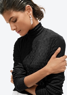 Jersey-Shirt mit Stehkragen thumbnail 7