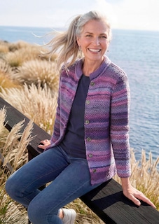 Strickjacke mit Multicolor Ringeloptik thumbnail 7