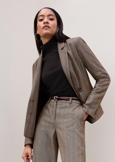 Zweireihiger Blazer mit dezenten Streifen thumbnail 7