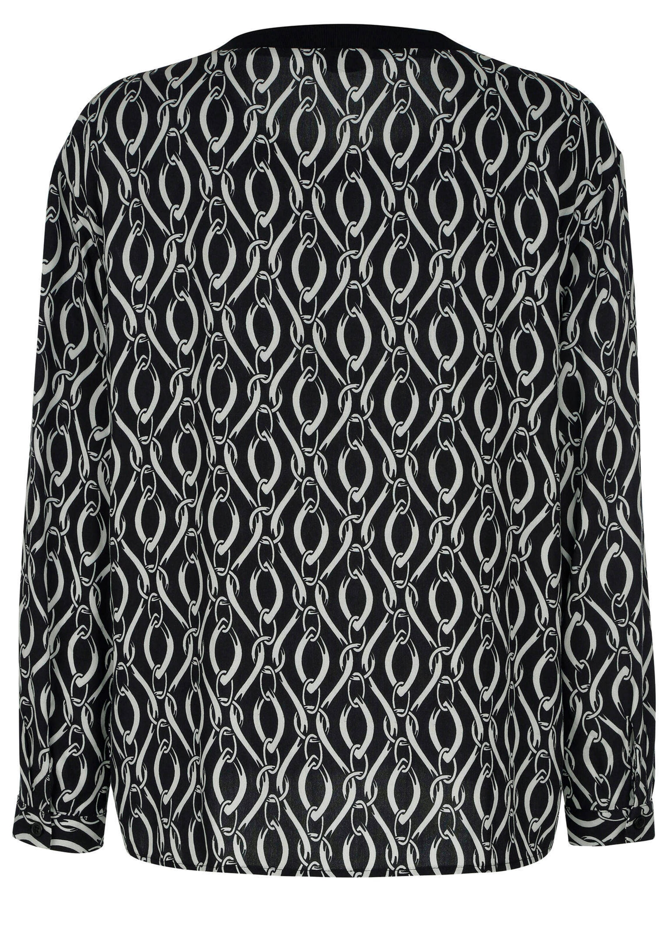 Bluse in grafischem Kettendessin 6