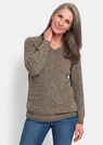 Tricot pullover met naadloze V-hals thumbnail 1