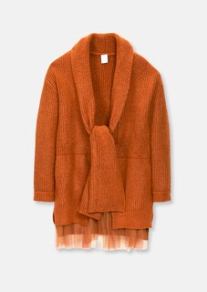 Lange Rippstrickjacke thumbnail 6