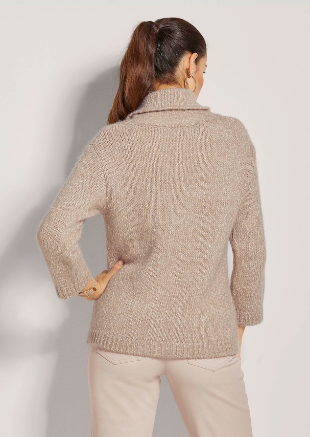 Rollkragen-Pullover mit 3/4-Arm 2