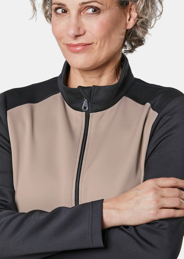 Leichte Freizeitjacke mit Stehkragen und Reißverschluss