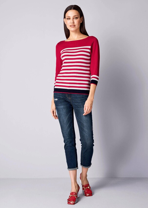 Pullover mit Streifendessin 1