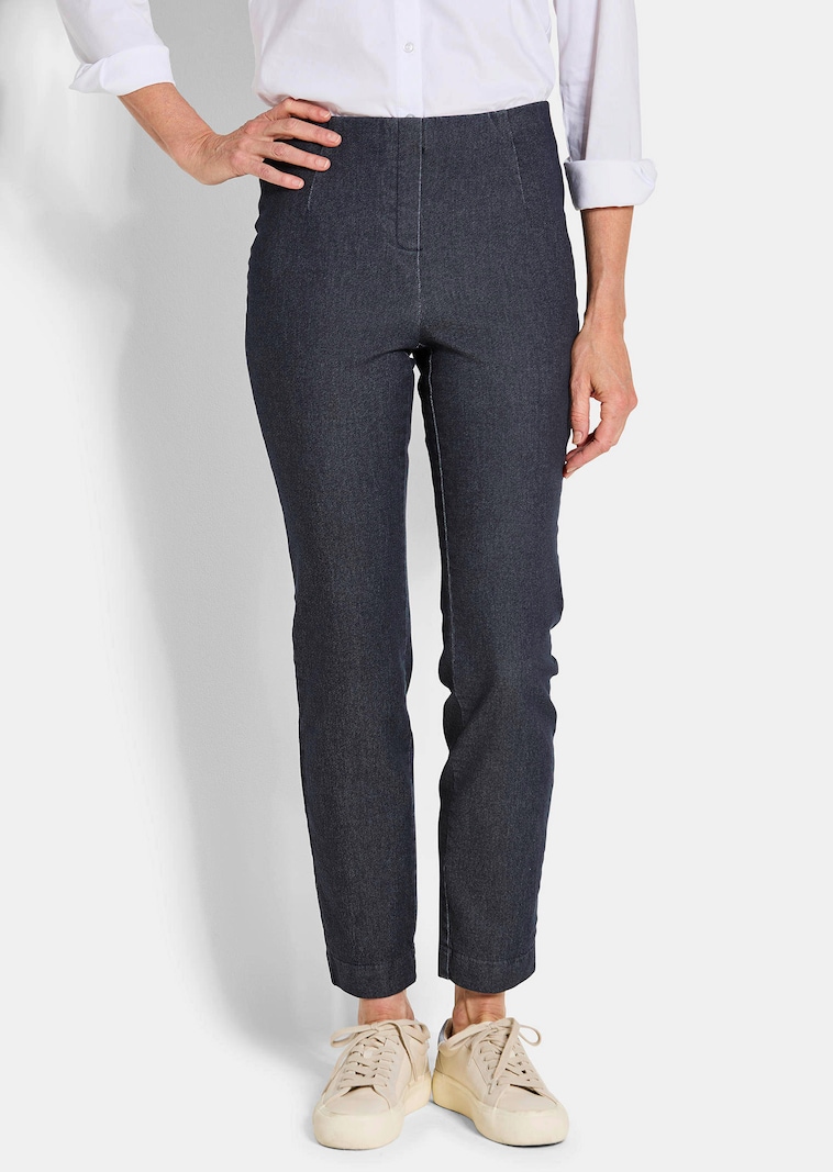 Pantalon en bengaline LOUISA, aspect jean