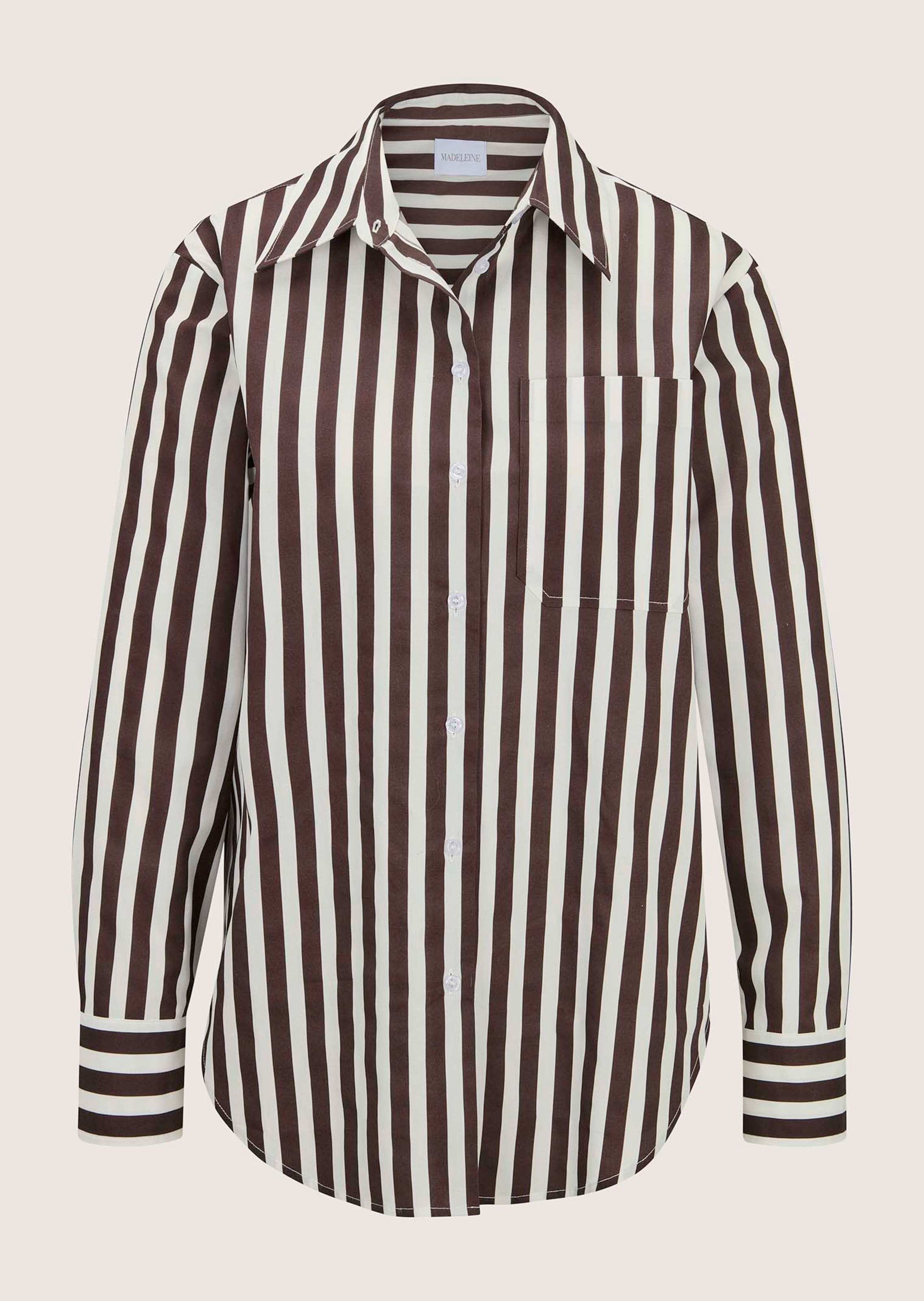 Baumwollbluse mit Streifen