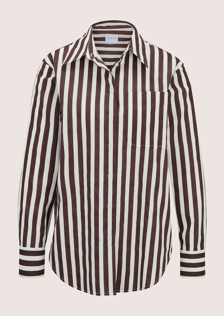 Baumwollbluse mit Streifen