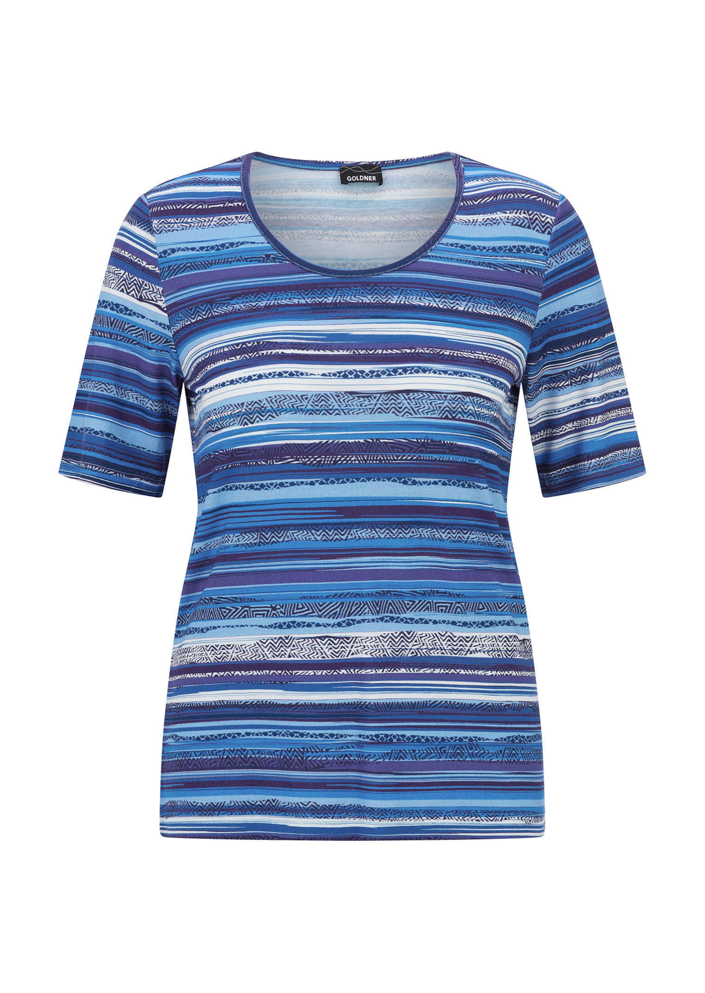 T-shirt en viscose avec un motif à rayures aux couleurs intenses