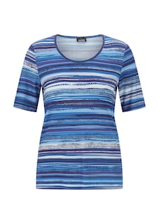 Viskoseshirt mit farbintensivem Streifenmuster thumbnail 6