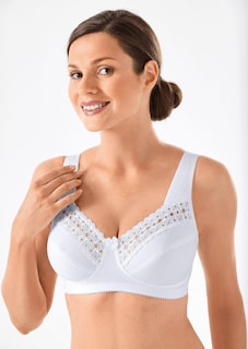 Soutien-gorge à bretelles large et dentelle brodée thumbnail 4