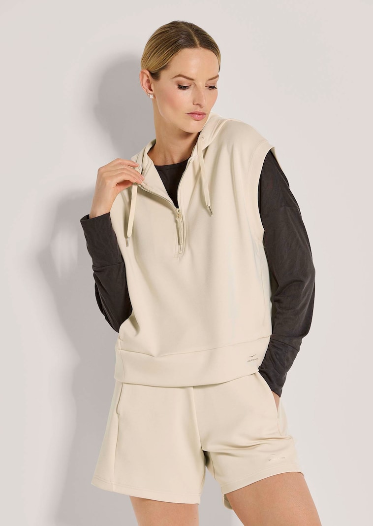 Sportliches Kapuzen-Sweatshirt ohne Arm